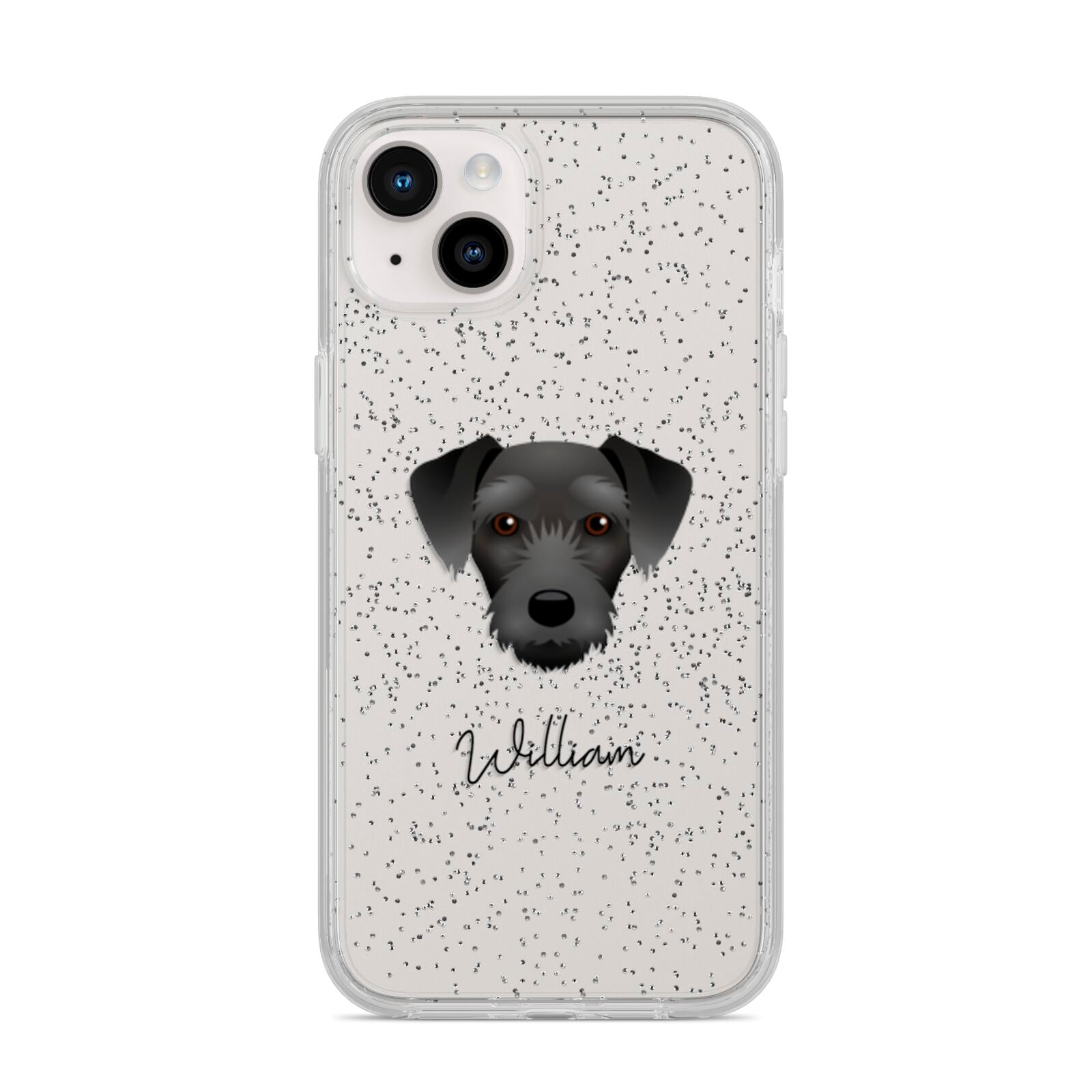 Miniature Schnoxie Personalised iPhone 14 Plus Glitter Tough Case Starlight