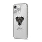 Miniature Schnoxie Personalised iPhone 14 Pro Max Clear Tough Case Silver Angled Image