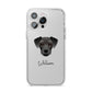 Miniature Schnoxie Personalised iPhone 14 Pro Max Clear Tough Case Silver