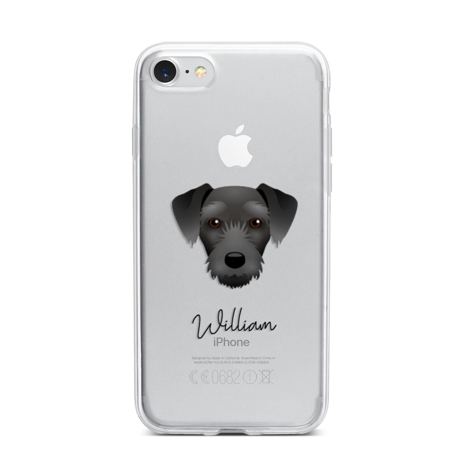Miniature Schnoxie Personalised iPhone 7 Bumper Case on Silver iPhone