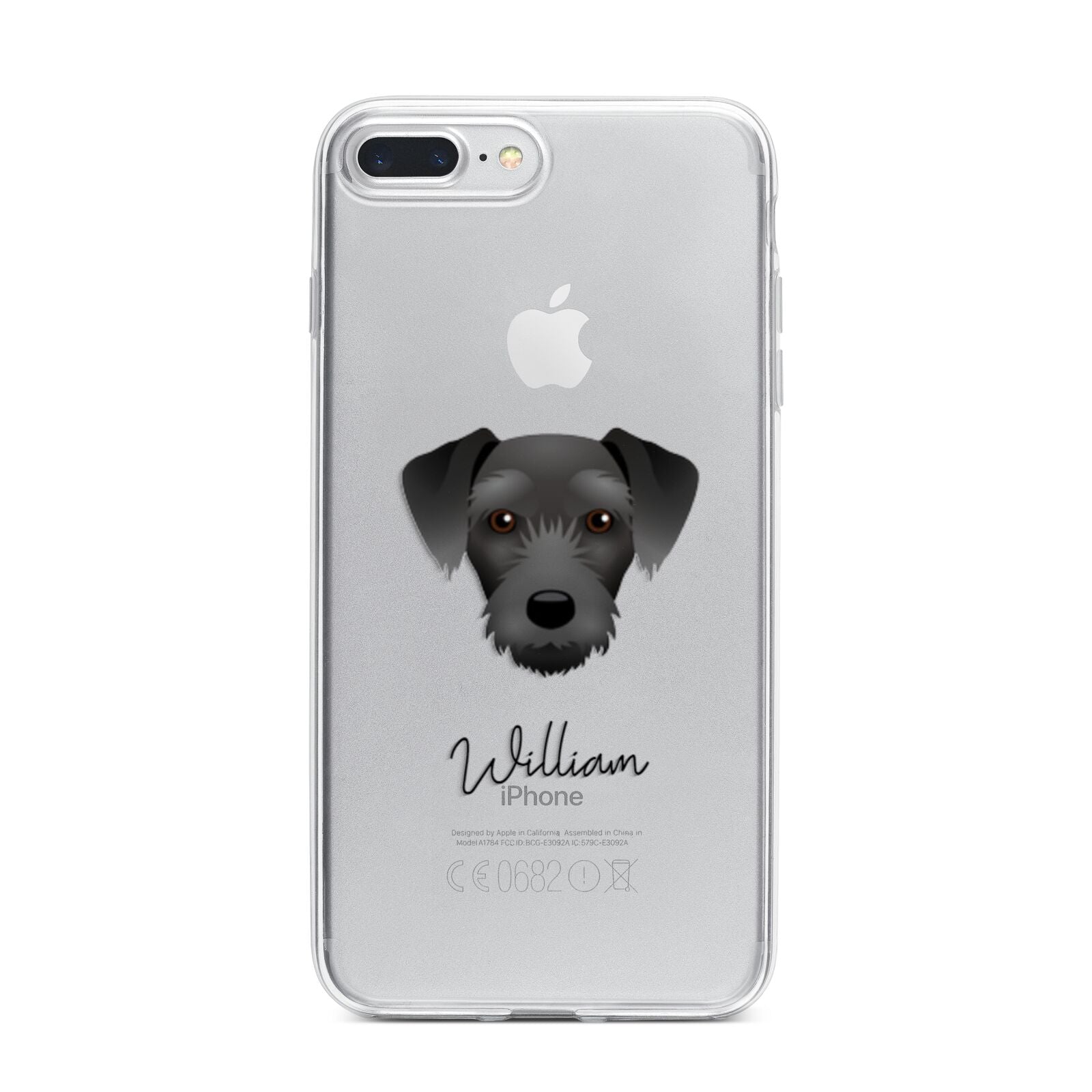 Miniature Schnoxie Personalised iPhone 7 Plus Bumper Case on Silver iPhone