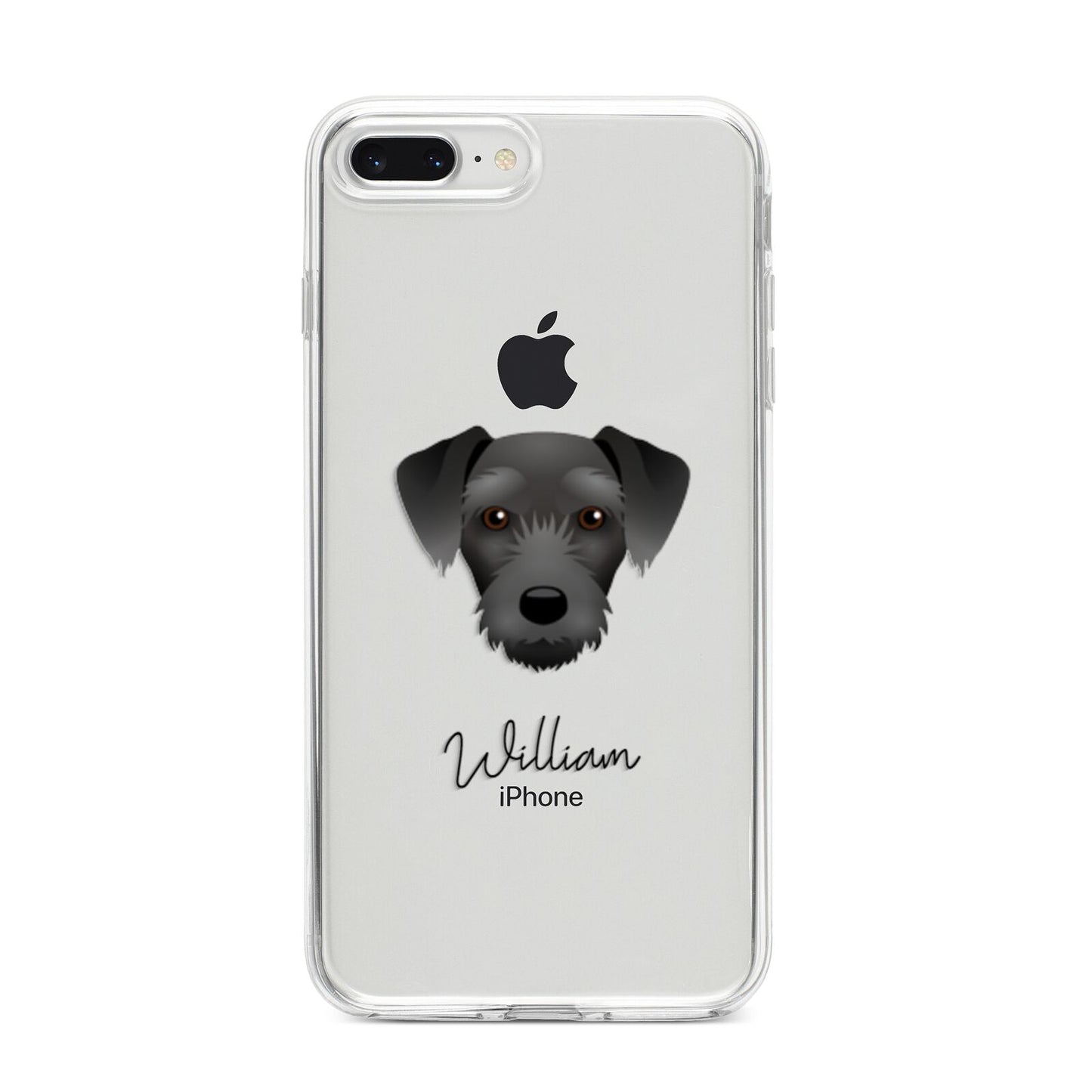 Miniature Schnoxie Personalised iPhone 8 Plus Bumper Case on Silver iPhone