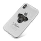 Miniature Schnoxie Personalised iPhone X Bumper Case on Silver iPhone