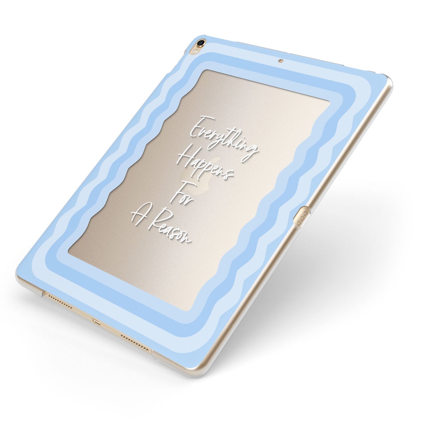 Mirror Quote Apple iPad Case on Gold iPad Side View