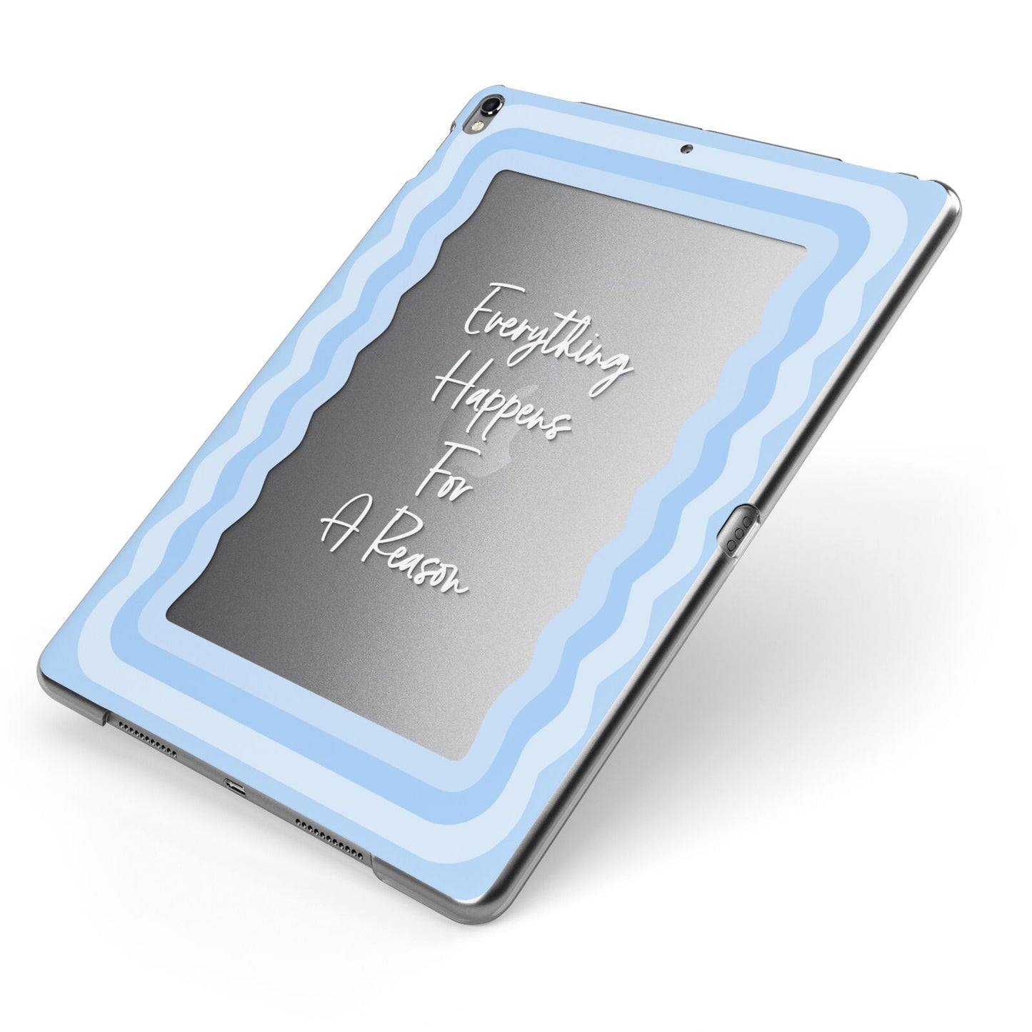 Mirror Quote Apple iPad Case on Grey iPad Side View