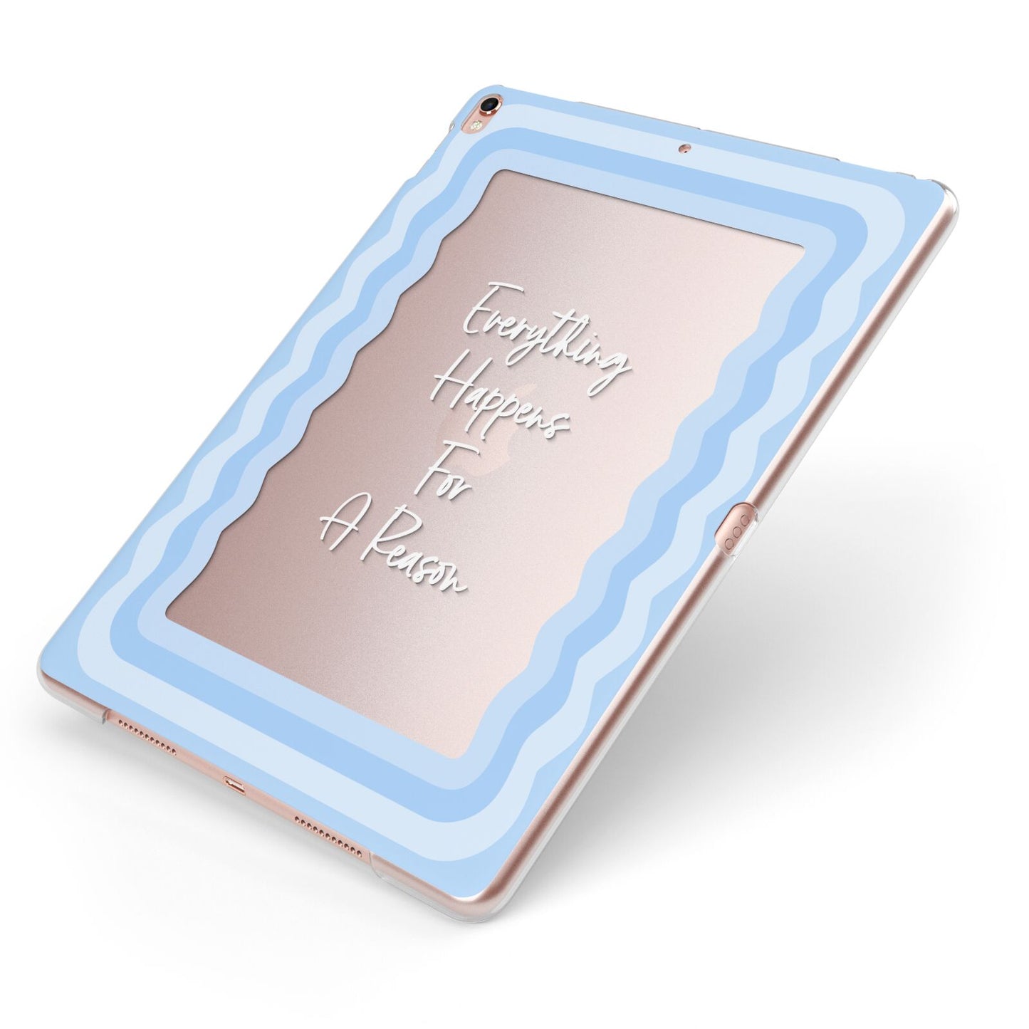 Mirror Quote Apple iPad Case on Rose Gold iPad Side View