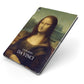 Mona Lisa By Da Vinci Apple iPad Case on Grey iPad Side View