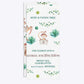 Monkey Personalised Happy Birthday 4x9 Rectangle Invitation Glitter Front and Back Image