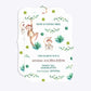 Monkey Personalised Happy Birthday Bracket Invitation Matte Paper Front and Back Image