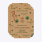 Monkey Personalised Happy Birthday Deco Invitation Kraft Front and Back Image