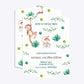 Monkey Personalised Happy Birthday Geo Invitation Matte Paper Front and Back Image