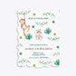 Monkey Personalised Happy Birthday Petal Invitation Glitter