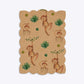 Monkey Personalised Happy Birthday Petal Invitation Kraft Back Image