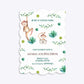 Monkey Personalised Happy Birthday Petal Invitation Matte Paper