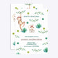 Monkey Personalised Happy Birthday Rectangle Invitation Matte Paper Front and Back Image