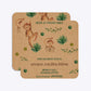 Monkey Personalised Happy Birthday Rounded 5 25x5 25 Invitation Kraft Front and Back Image