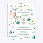 Monkey Personalised Happy Birthday Scalloped Invitation Matte Paper Front and Back Image