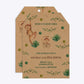 Monkey Personalised Happy Birthday Tag Invitation Kraft Front and Back Image