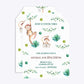 Monkey Personalised Happy Birthday Tag Invitation Matte Paper Front and Back Image