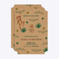 Monkey Personalised Happy Birthday Ticket Invitation Kraft Front and Back Image