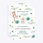 Monkey Personalised Happy Birthday Ticket Invitation Matte Paper Front and Back Image