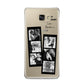 Monochrome Anniversary Photo Strip with Name Samsung Galaxy A9 2016 Case on gold phone