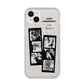 Monochrome Anniversary Photo Strip with Name iPhone 14 Plus Glitter Tough Case Starlight