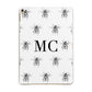 Monochrome Bees with Monogram Apple iPad Gold Case