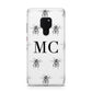 Monochrome Bees with Monogram Huawei Mate 20 Phone Case