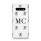 Monochrome Bees with Monogram Protective Samsung Galaxy Case