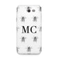 Monochrome Bees with Monogram Samsung Galaxy J7 2017 Case