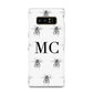Monochrome Bees with Monogram Samsung Galaxy Note 8 Case