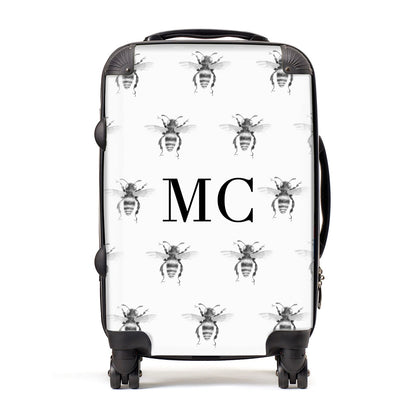 Monochrome Bees with Monogram Suitcase