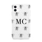 Monochrome Bees with Monogram iPhone 11 3D Tough Case