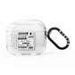 Monochrome Courier Label with Name AirPods Clear Case 3rd Gen