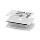 Monochrome Courier Label with Name Apple MacBook Case in Detail