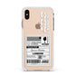 Monochrome Courier Label with Name Apple iPhone Xs Max Impact Case White Edge on Gold Phone