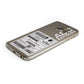 Monochrome Courier Label with Name Protective Samsung Galaxy Case Angled Image