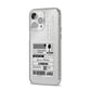 Monochrome Courier Label with Name iPhone 14 Pro Max Clear Tough Case Silver Angled Image