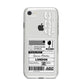 Monochrome Courier Label with Name iPhone 8 Bumper Case on Silver iPhone