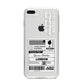 Monochrome Courier Label with Name iPhone 8 Plus Bumper Case on Silver iPhone