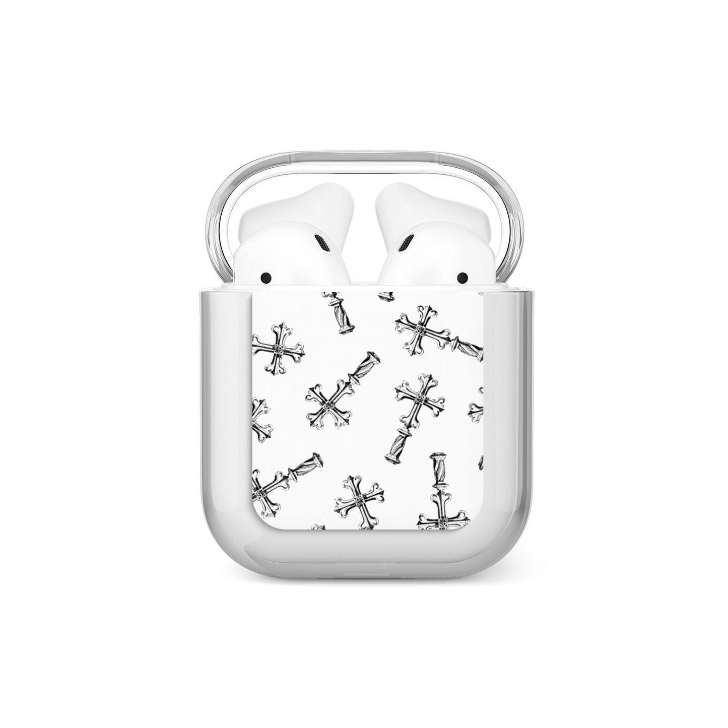 Monochrome Crosses AirPods Case