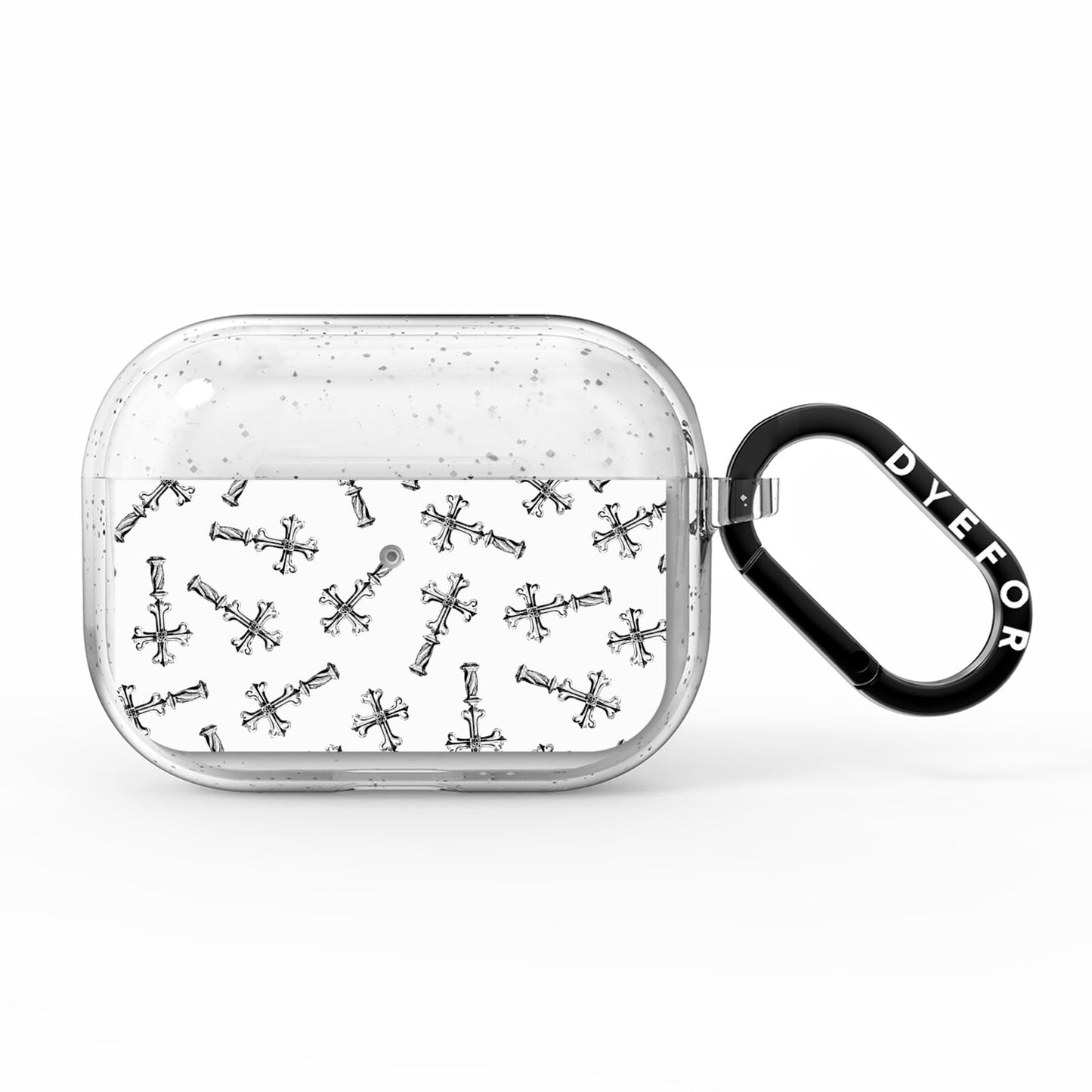 Monochrome Crosses AirPods Pro Glitter Case