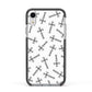 Monochrome Crosses Apple iPhone XR Impact Case Black Edge on Silver Phone