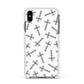 Monochrome Crosses Apple iPhone Xs Max Impact Case White Edge on Black Phone