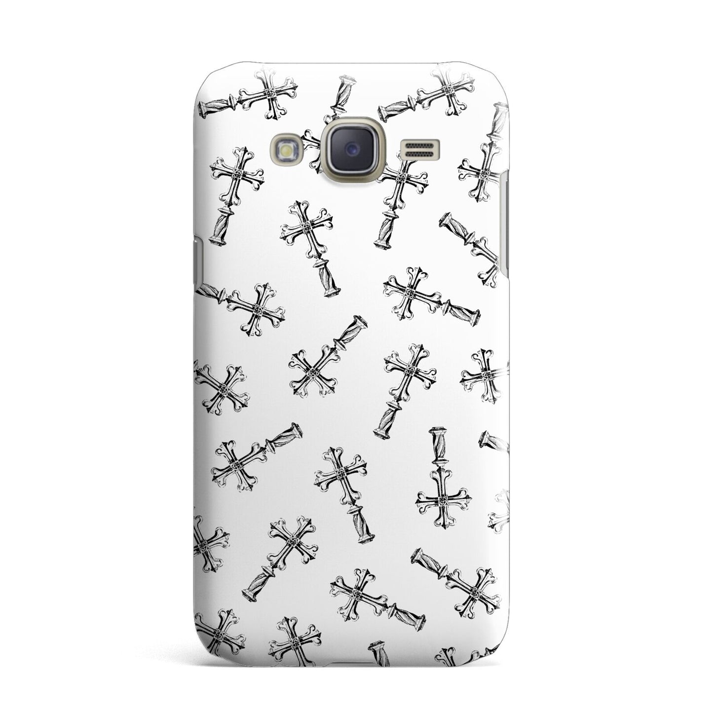 Monochrome Crosses Samsung Galaxy J7 Case