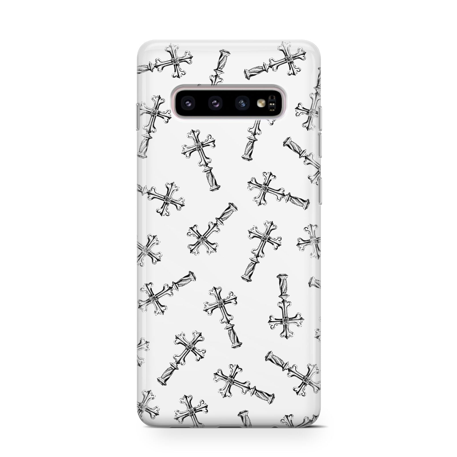 Monochrome Crosses Samsung Galaxy S10 Case