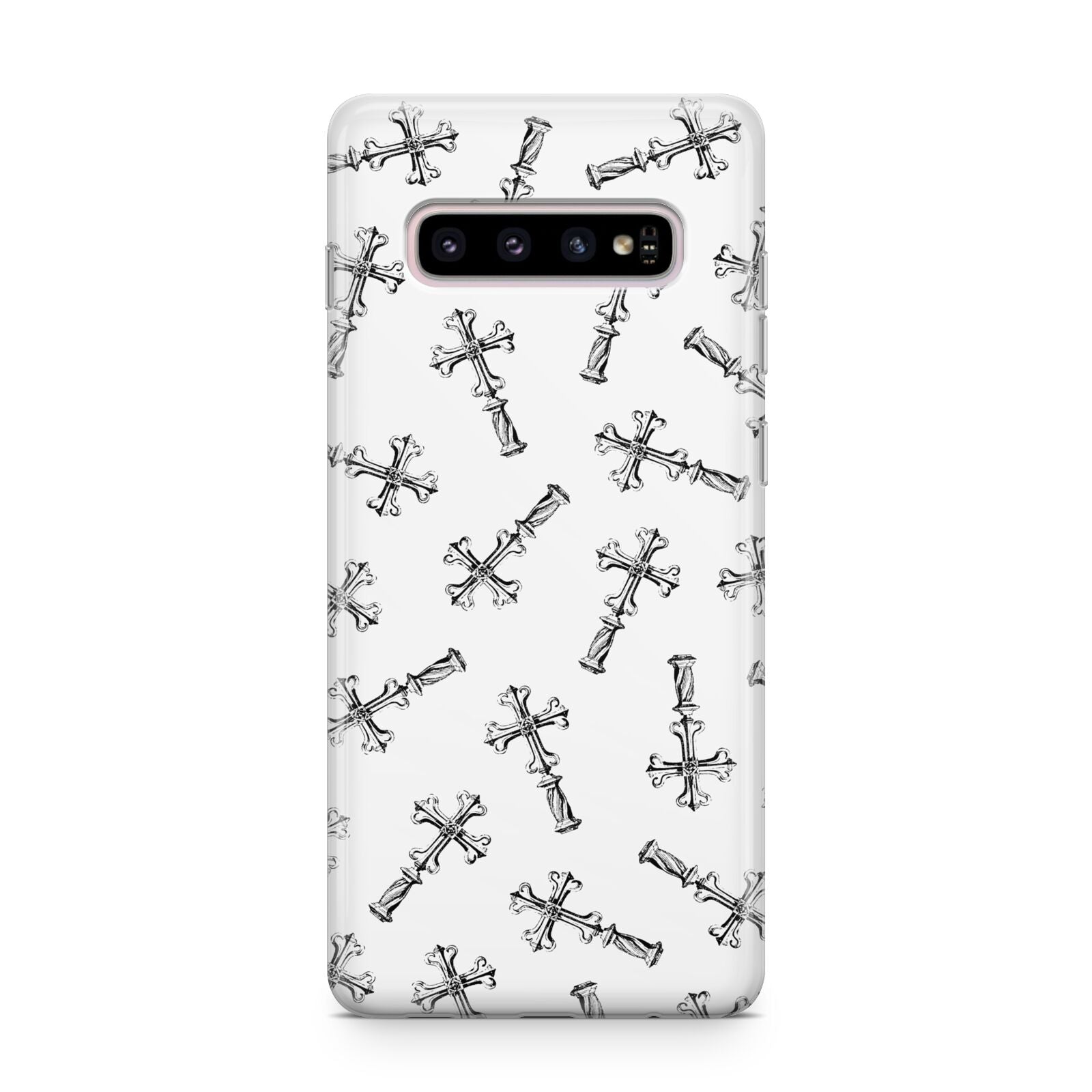 Monochrome Crosses Samsung Galaxy S10 Plus Case