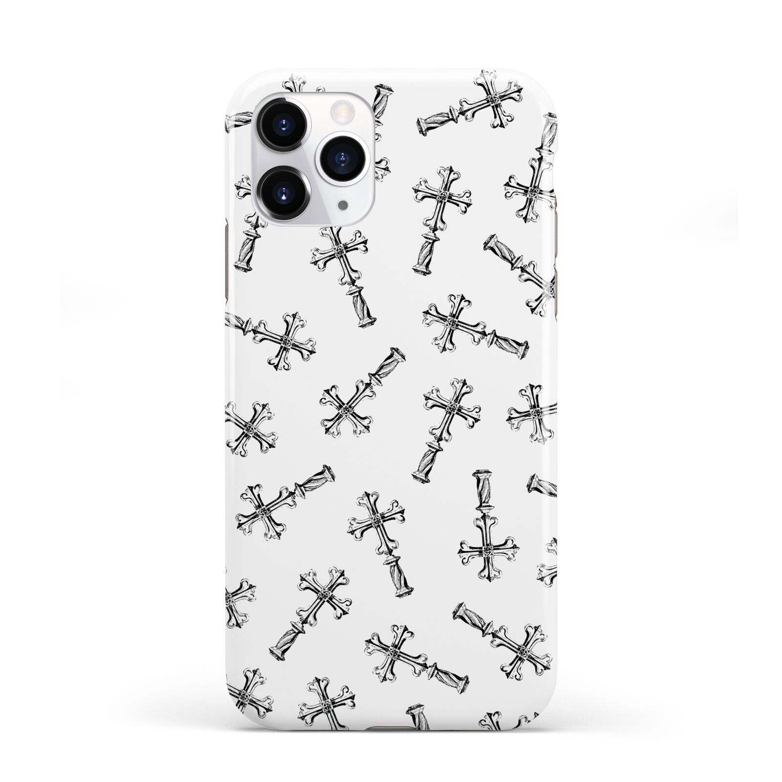 Monochrome Crosses iPhone 11 Pro 3D Tough Case