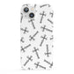 Monochrome Crosses iPhone 13 Full Wrap 3D Snap Case